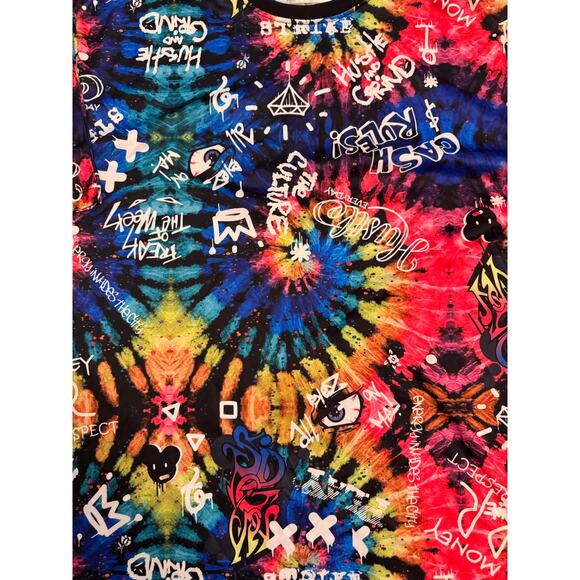 Fresh Prints of Bel Air Men's Tye Dye Graffiti Print T-Shirt Size 3XL Multicolor - Picture 2 of 5